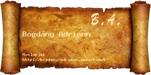 Bogdány Adrienn névjegykártya